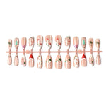 Press-On Nail Set Festive Holiday Designs Easy Apply