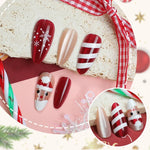Press-On Nail Set Festive Holiday Designs Salon-Quality & Reusable