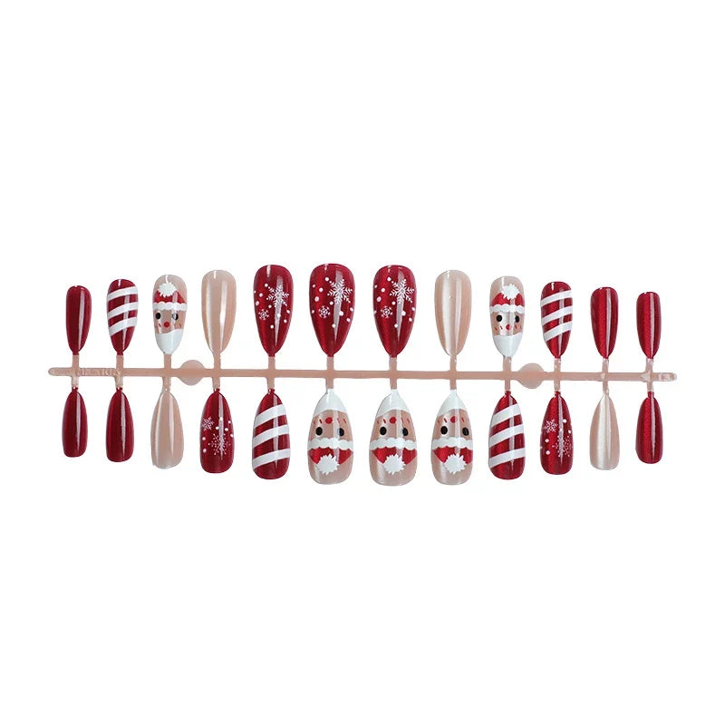 Press-On Nail Set Festive Holiday Designs Salon-Quality & Reusable