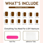Press-On Nail Set Festive Patterns & Easy DIY