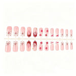 Press-On Nail Set Floral Design Premium Gel Long-Lasting