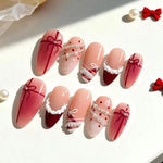 Press-On Nail Set Gift-Themed Quick-Apply & High-Shine