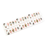 Press-On Nail Set Hand-Painted Christmas Designs No Glue