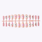Press-On Nail Set Holiday Designs Adhesive Included Multiple Sizes