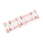 Press-On Nail Set Holiday Designs Easy Application Multiple Sizes