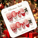 Press-On Nail Set Holiday Designs Easy Apply & Long-Lasting