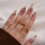 Press-On Nail Set Holiday Designs Gel Polish & Buffing Strips