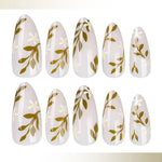 Press-On Nail Set Holiday Designs Gel Polish & Buffing Strips