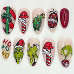 Press-On Nail Set Holiday Designs & Multiple Sizes