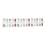 Press-On Nail Set Holiday Designs No-Dry Application Multiple Sizes