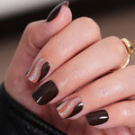 Press-On Nail Set Holiday Designs No-Glue & Lightweight