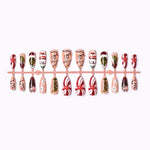 Press-On Nail Set Holiday Designs Peel-And-Stick Non-Toxic