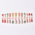 Press-On Nail Set Holiday Designs Peel-And-Stick Reusable
