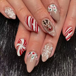 Press-On Nail Set Holiday Designs Peel & Press Reusable