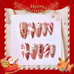 Press-On Nail Set Holiday Designs Peel & Press Reusable