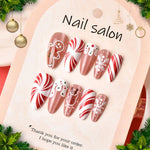 Press-On Nail Set Holiday Designs Peel & Press Reusable