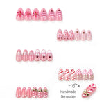 Press-On Nail Set Holiday Designs Reusable Glossy Finish