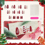 Press-On Nail Set Holiday Designs Reusable Salon-Quality