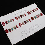 Press-On Nail Set Holiday Designs Self-Adhesive & Multiple Sizes