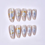 Press-On Nail Set Holiday Designs Self-Adhesive & Reusable