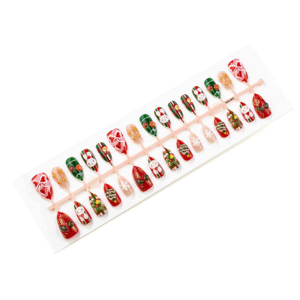 Press-On Nail Set Holiday Motifs Peel & Press