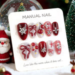 Press-On Nail Set Holiday-Themed Self-Adhesive Comfortable Fit