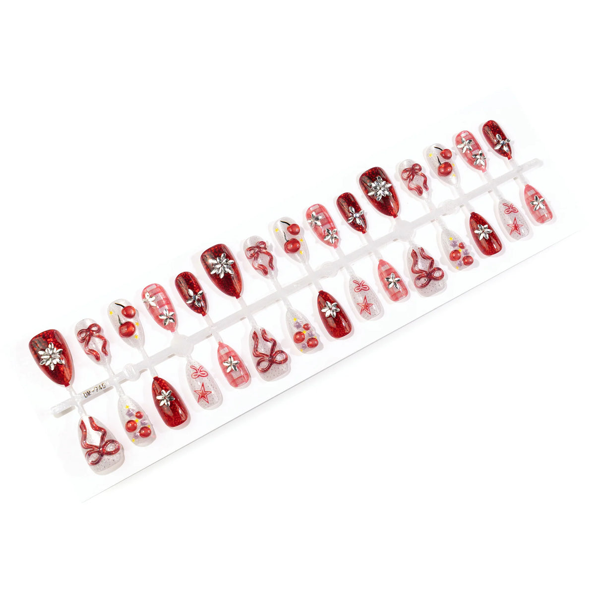 Press-On Nail Set Holiday-Themed Self-Adhesive Comfortable Fit