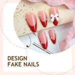Press-On Nail Set Pre-Decorated & Reusable
