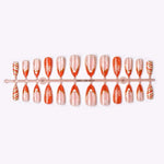 Press-On Nail Set Red & Gold Snowflake Easy Application