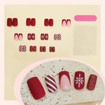 Press-On Nail Set Self-Adhesive Festive Glitter Multiple Sizes