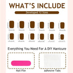 Press-On Nail Set Self-Adhesive Festive Glitter Multiple Sizes