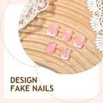 Press-On Nail Set Self-Adhesive & Sparkling Designs