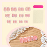 Press-On Nail Set Self-Adhesive & Sparkling Designs