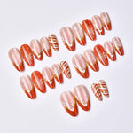 Press-On Nail Set Snowflake & Heart Designs