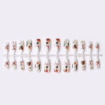 Press-On Nail Set Winter Designs Adhesive Tabs & Reusable