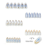 Press-On Nail Set Winter Designs Easy Application