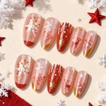 Press-On Nail Set Winter Motifs Self-Adhesive & Long-Lasting