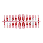 Press-On Nail Set Winter Snowflake Designs Easy Apply Long-Lasting
