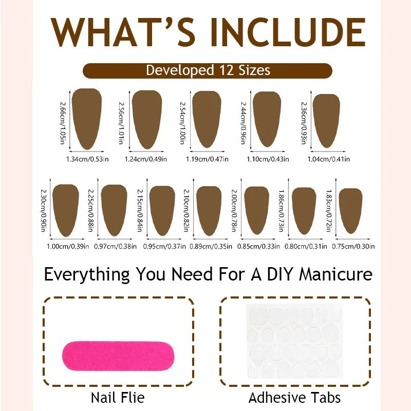 Press-On Nails 3D Embellished Self-Adhesive
