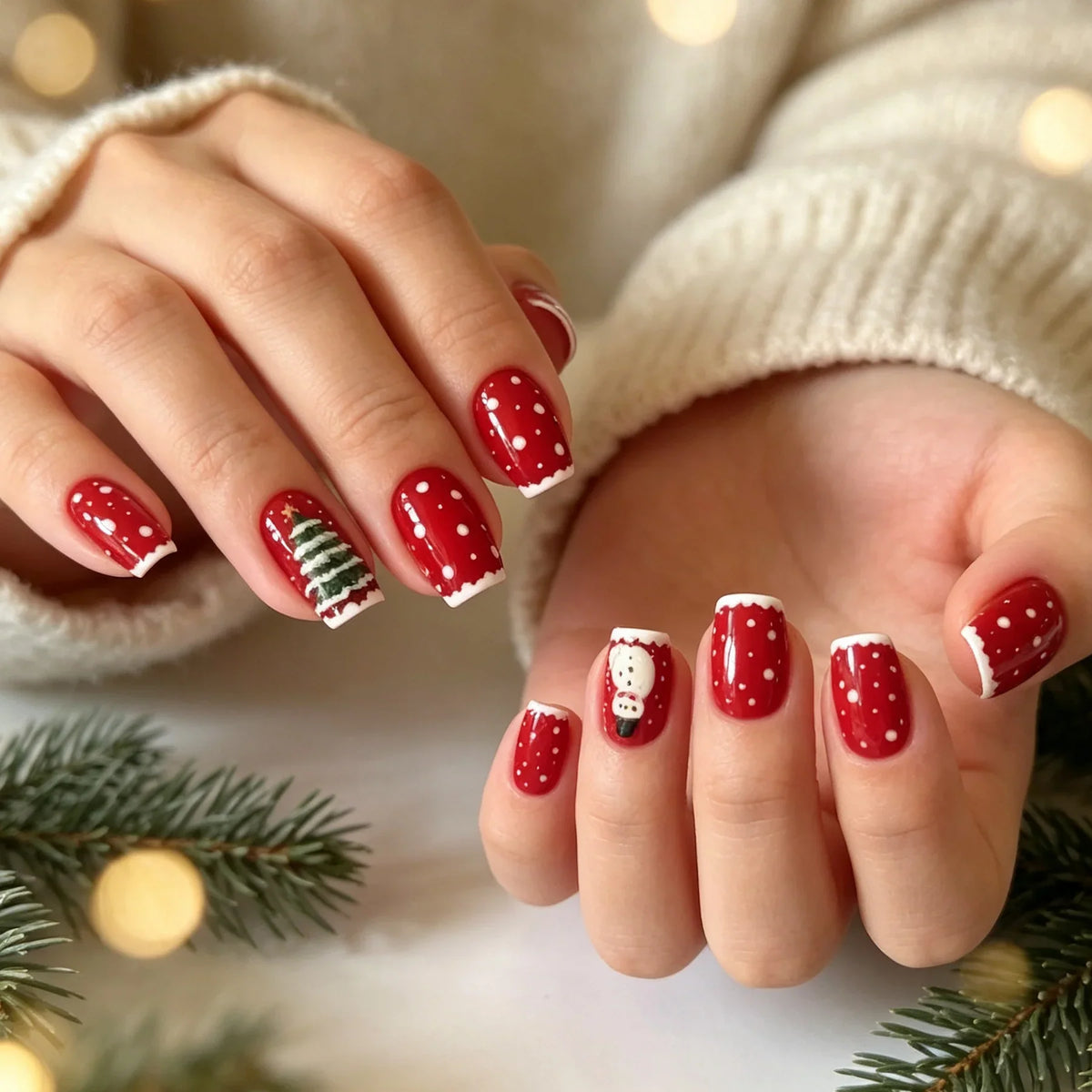 Press-On Nails Christmas Acrylic Set of 24