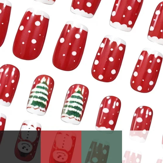 Press-On Nails Christmas Acrylic Set of 24