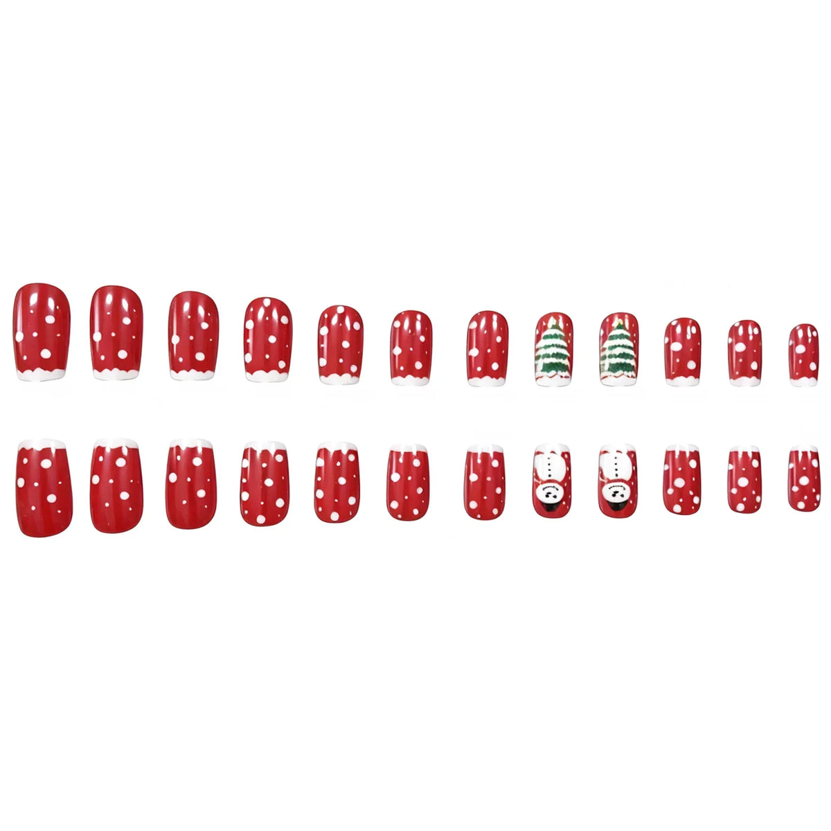 Press-On Nails Christmas Acrylic Set of 24