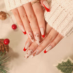 Press-On Nails Christmas Glitter Reusable Easy Application