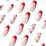 Press-On Nails Christmas Glitter Reusable Easy Application