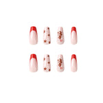 Press-On Nails Christmas Glitter Reusable Easy Application
