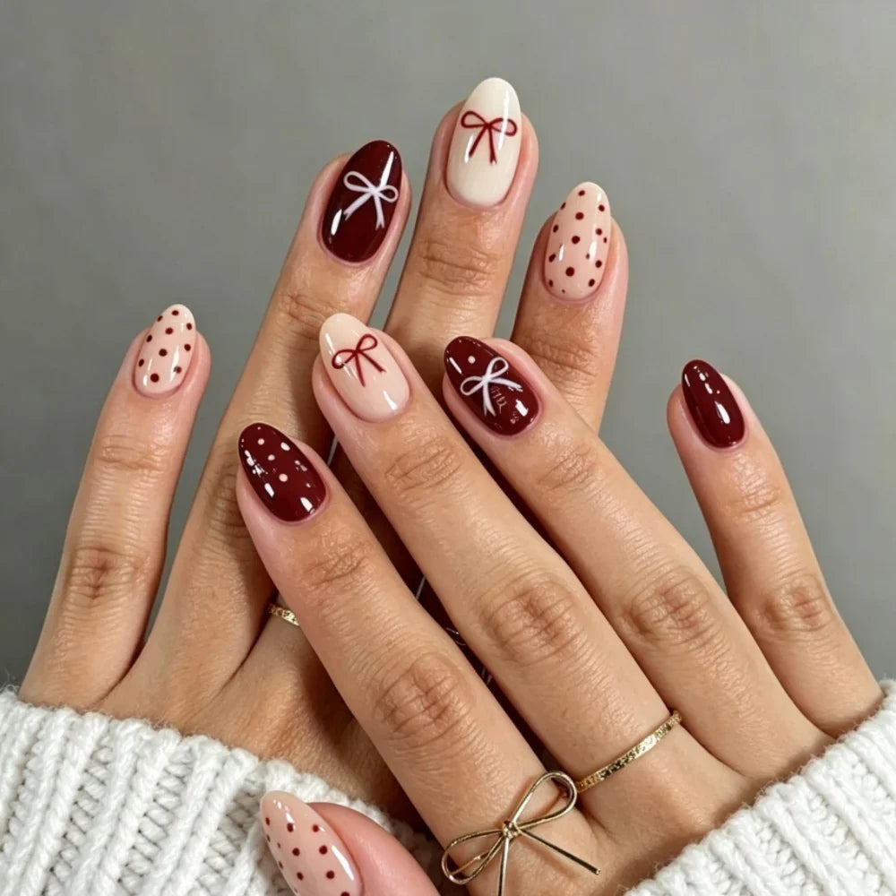 Press-On Nails Festive Designs Buffing Strips & Gel Polish