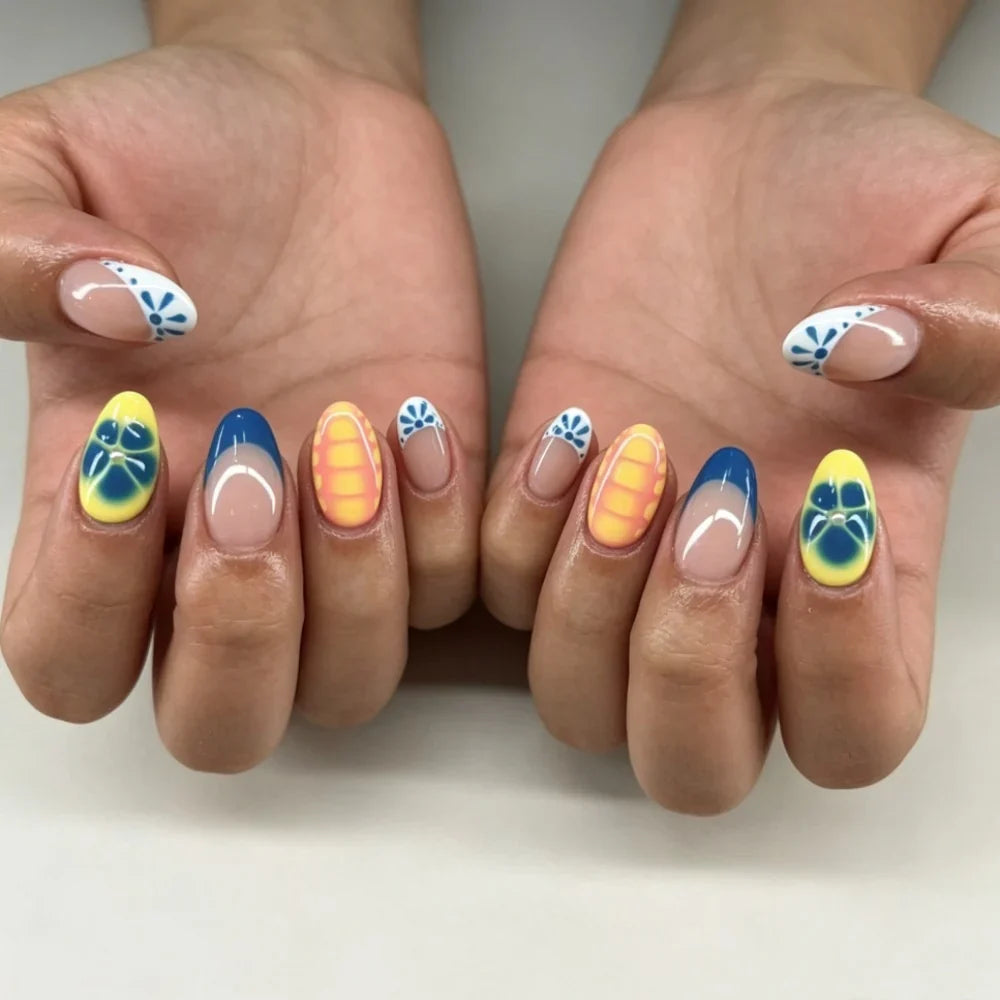 Press-On Nails Festive Designs Buffing Strips & Gel Polish