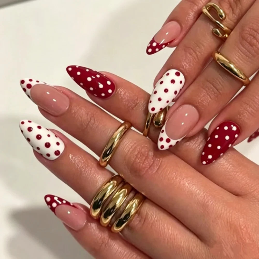 Press-On Nails Festive Designs Gel Polish & Buffing Strips