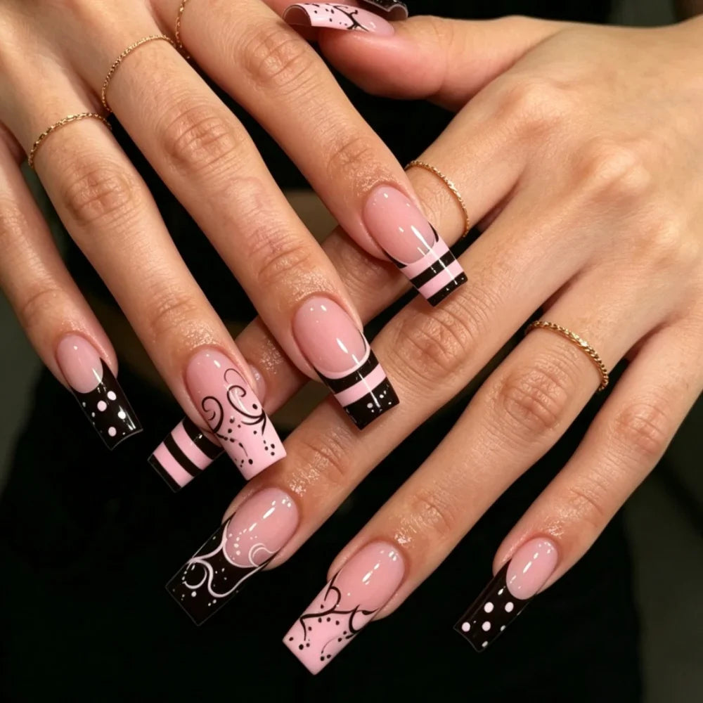 Press-On Nails Festive Designs Gel Polish & Buffing Strips