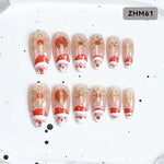 Press-On Nails Festive Holiday Designs Flexible Fit & Long-Lasting